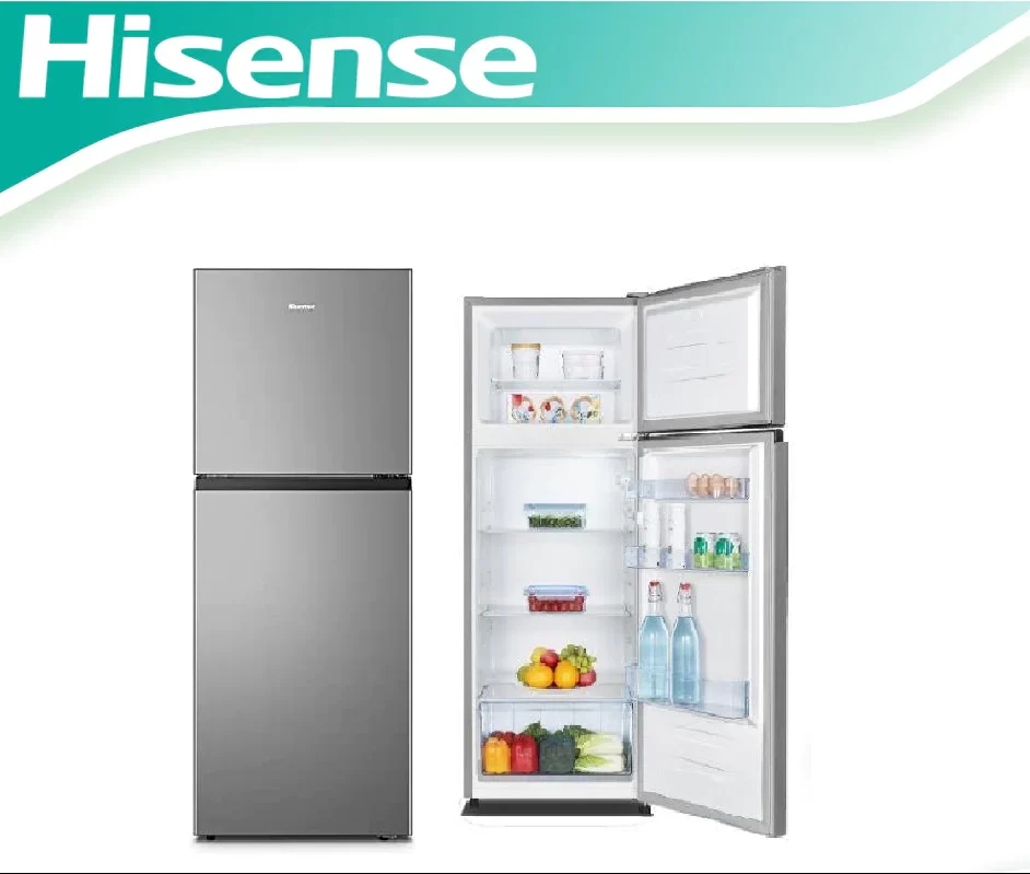 Hisense 200L Double Door Defrost Refrigerator – Silver