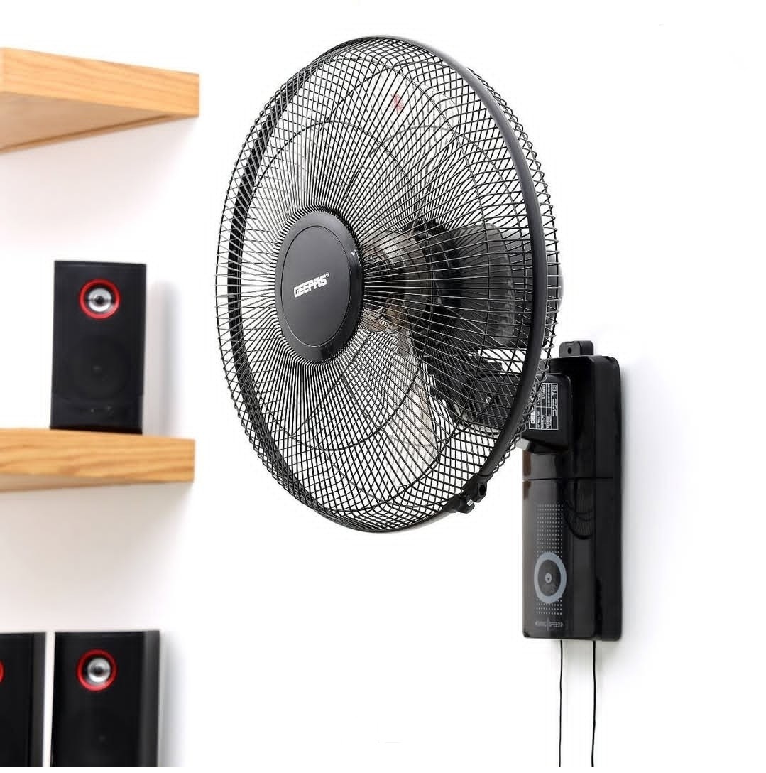 Geepas Wall Mount Fan, 16inches GF9483– Black