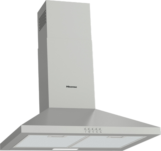 Hisense 60cm HHO60TASS Chimney Cooker Hood , Kitchen Extractor Fan – Silver