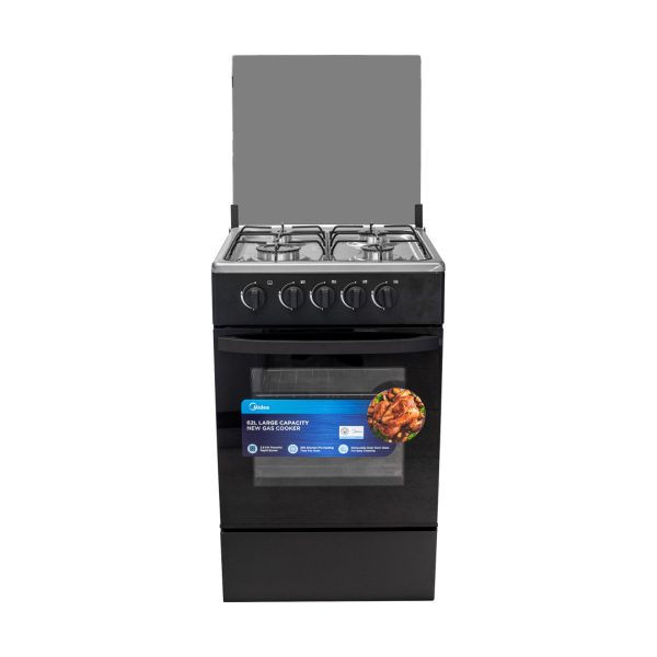 Midea Full Gas Cooker 50x50cm(50TMG4G082-B) 4 Gas Burners, Gas Oven