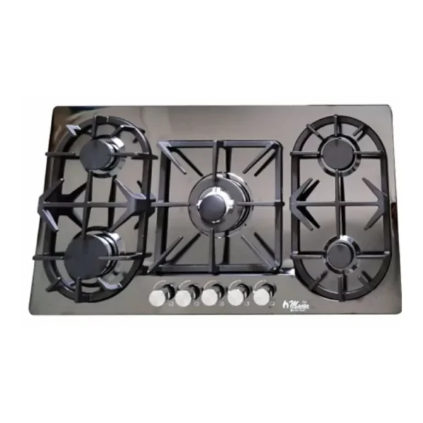 Electro master HOB3045 Stainless Steel Black, 5 Gas Auto Ignition Built In/Table Top Heatrayz Burner
