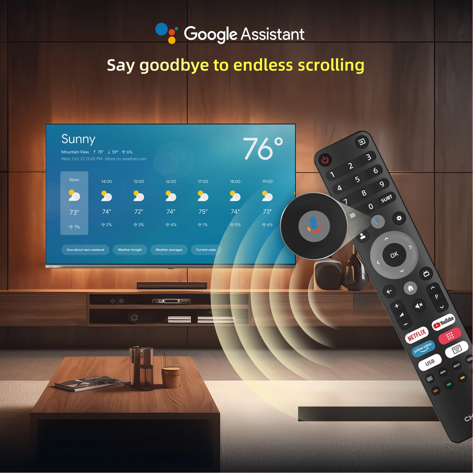 CHIQ 65 Inch QLED UHD 4K Smart Android Google TV, U65QM9S, (2025 Model) 120Hz Refresh Rate, 16GB Storage, Google Assistant, Youtube, Netflix, Chromecast Built In, HDMI, USB, Free To Air Decoder – Black - Image 5
