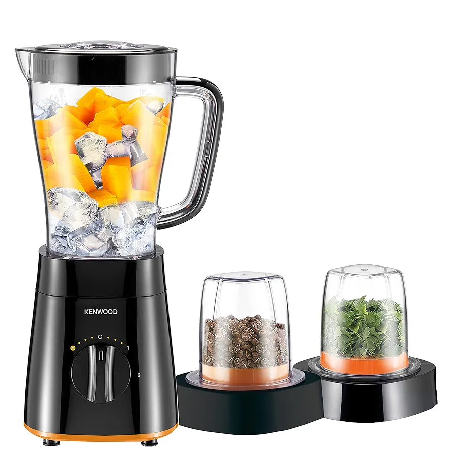 Kenwood blender smoothie maker 500w 1.5l with grinder mill, chopper mill, ice crush function BLP15.360 black