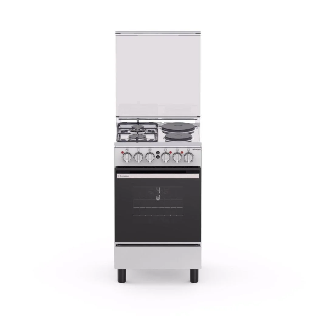 Hisense Cooker 2 Gas Burners, 2 Electric Plates 50x50cm HF522GEES
